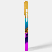 ダイナミック液体抽象芸術、白いスクリプト名 Case-Mate iPhoneケース (裏面 / 左)