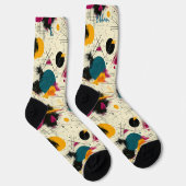 ダイナミック芸術的ソックス(ティール（緑がかった色）、マゼンタ、イエロー) ソックス (右)