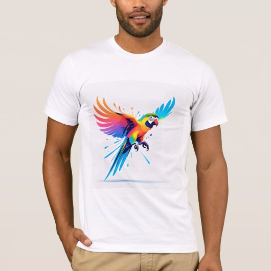 ダイナミック芸術的& – 電動グライドパラロットティー Tシャツ (正面)