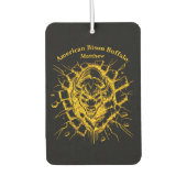 ダイナミック表示で壁を貫通するバイソン カーエアーフレッシュナー (正面)