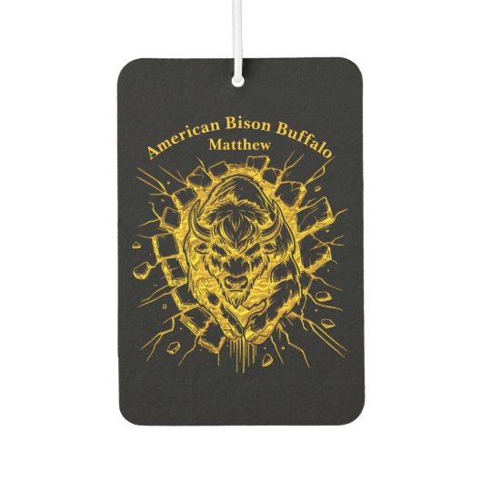 ダイナミック表示で壁を貫通するバイソン カーエアーフレッシュナー (正面)