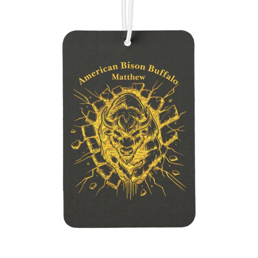 ダイナミック表示で壁を貫通するバイソン カーエアーフレッシュナー (裏面)