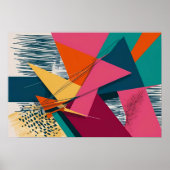 ダイナミック角度とカラーバースト ポスター (正面)