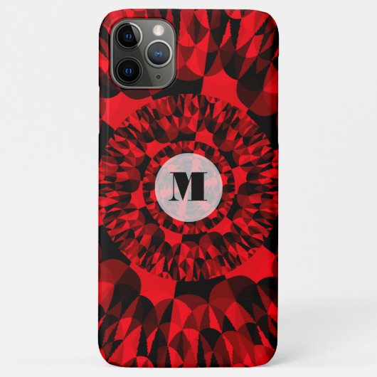 ダイナミック赤黒ジオメトリエネルギッシュ Case-Mate iPhoneケース (裏面)
