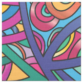 ダイナミック都市波抽象芸術パターン ファブリック (クローズアップ)