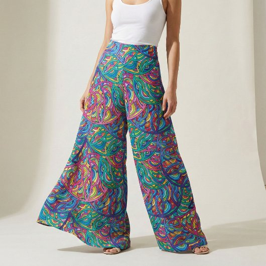 ダイナミック都市波抽象芸術パターン ファブリック