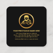 ダイナミック金ゴールドラインショーフードドライバ スクエア名刺 (裏面)