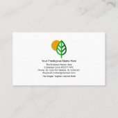 ダイナミック金ゴールドリーフ縁どランドスケープ気に 名刺 (裏面)