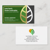 ダイナミック金ゴールドリーフ縁どランドスケープ気に 名刺 (正面/裏面)