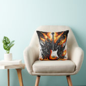 ダイナミック鮮やかアートの炎で発火したギター クッション (椅子)