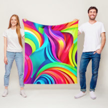 ダイナミック鮮やかカラーの抽象芸術波