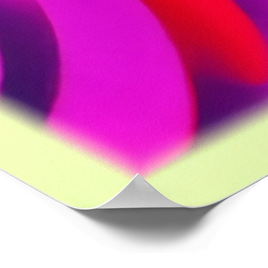 ダイナミック鮮やかカラーの抽象芸術波 ポスター (角)