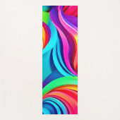 ダイナミック鮮やかカラーの抽象芸術波 ヨガマット (正面)