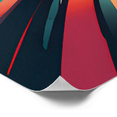 ダイナミック鮮やかトラック:トレインアート抽象芸術レール ポスター (角)