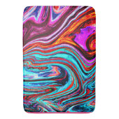 ダイナミック鮮やか色相抽象芸術パターン バスマット (正面縦)