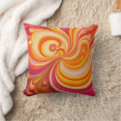 ダイナミック鮮やか「旋回」抽象芸術アート クッション (ブランケット)