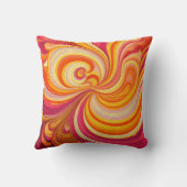ダイナミック鮮やか「旋回」抽象芸術アート クッション (裏面)