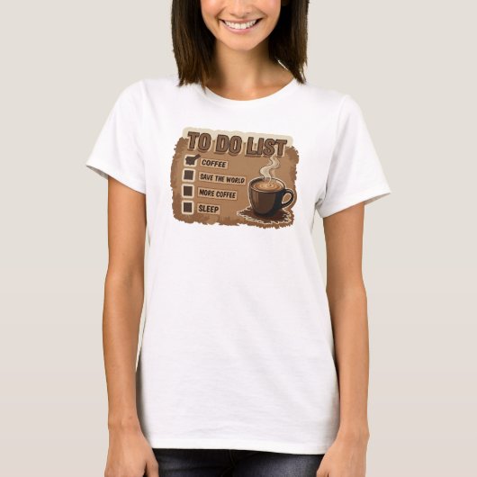 ダイナミック オレンジ コーヒーで世界を救おう Tシャツ (正面)
