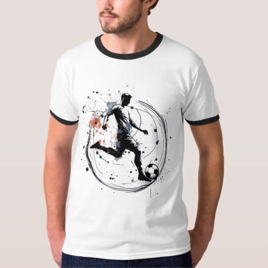 ダイナミック サッカー アート Tシャツ (正面)