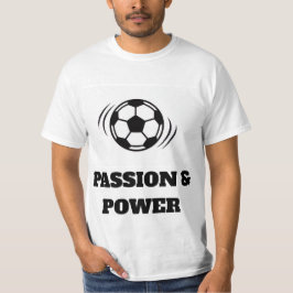 ダイナミック サッカー パッション Tシャツ - ミニマリストボール