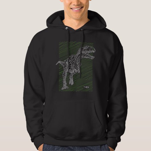 ダイナミック・ダイノ：T-Rexイラストライン パーカ (正面)