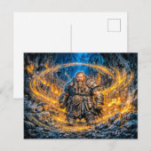 ダイナミック・ファンタジー・ドワーフの魔法の鉱山での労働 ポストカード (正面/裏面)