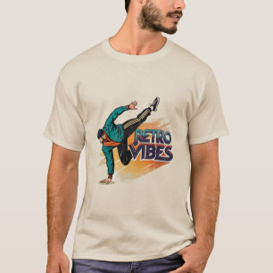 ダイナミック・ブレイクダンサーグラフィックデザイン、80年代90年代 Tシャツ