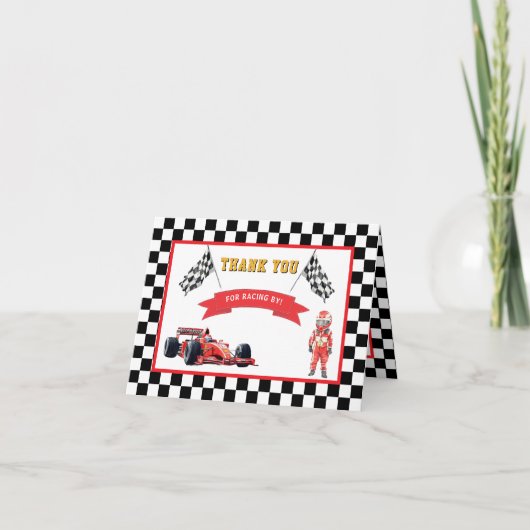 ダイナミック レース カー 感謝カード (正面)
