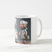 ダイナミックDuo:ナースとドクターチームのMag コーヒーマグカップ (正面右)