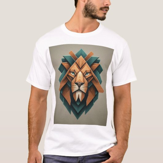 ダイナミックGeometric LionロゴTシャツ Tシャツ (正面)