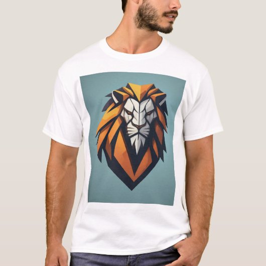 ダイナミックGeometric LionロゴTシャツ Tシャツ (正面)