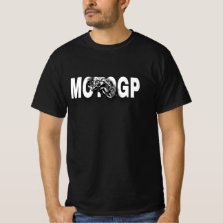 ダイナミックMotoGPレーシングバイクグラフィック - ボールドブラック Tシャツ
