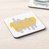 ダイナーウェア料理デザインテンプレート コースター (左側)