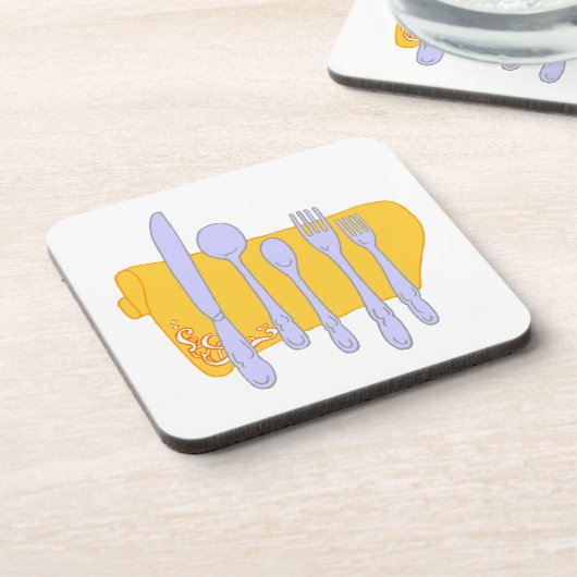 ダイナーウェア料理デザインテンプレート コースター (左側)