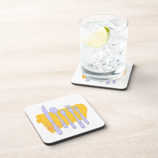 ダイナーウェア料理デザインテンプレート コースター (右側)