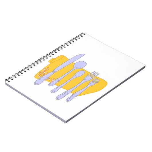 ダイナーウェア料理デザインテンプレート ノートブック (左側)