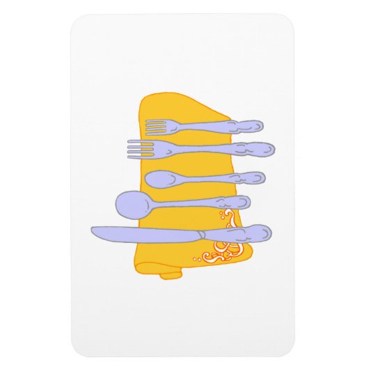 ダイナーウェア料理デザインテンプレート マグネット (縦)