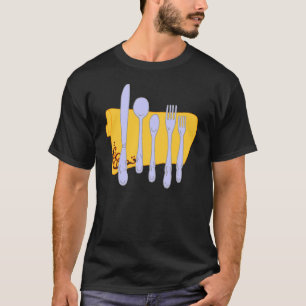 ダイナーウェア料理デザインテンプレート Tシャツ
