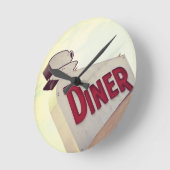 ダイナー ラウンド壁時計 (傾斜)