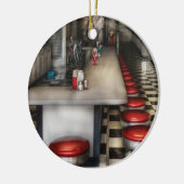 ダイナー- 50年代-アイスクリーム店 セラミックオーナメント (左)