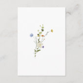 ダイニカラフルティワイルドフラワーズカリグラフィーホテル エンクロージャーカード (裏面)