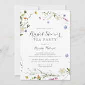 ダイニカラフルティワイルドブライダルシャワーティーパーティー 招待状 (正面)