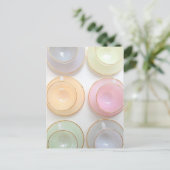 ダイニティガーリーパステルティーカップカード ポストカード (スタンド正面)