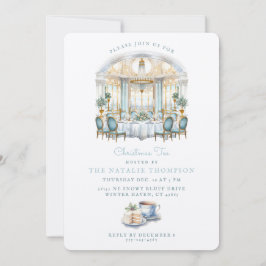 ダイニフォーマルング用テーブル | Christmas Tea 招待状