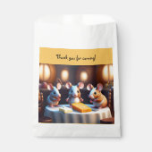 ダイニングテーブルでマウスの家族，子供の誕生日 フェイバーバッグ (正面)