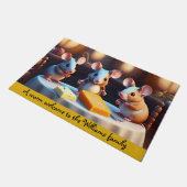 ダイニングテーブルのマウスファミリー ドアマット (アングル)