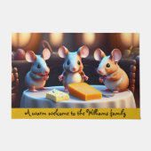 ダイニングテーブルのマウスファミリー ドアマット (正面)