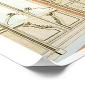 ダイニングルームのインテリアデザイン、イラストレーション ポスター (角)