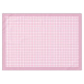 ダイニングルームのピンクと白のチェックテーブルクロス テーブルクロス (正面(横))