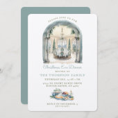 ダイニングルームテーブル |クリスマスイブディナー 招待状 (正面/裏面)